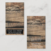 Bruine rustieke oude houten plank textuur visitekaartje (Voorkant / Achterkant)