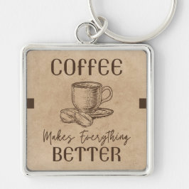 Bruine rustieke Vintage Sleutelhanger