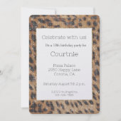 Bruine Safari Leopard Animal Sparkle Verjaardag Kaart (Voorkant)