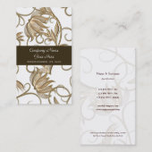 Bruine salonharing visitekaartje (Voorkant / Achterkant)