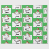 Bruine Santa North Pole Speciale levering voor kin Cadeaupapier (Vlak)