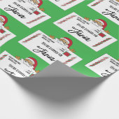 Bruine Santa North Pole Speciale levering voor kin Cadeaupapier (Hoek)