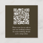 Bruine Scannable QR Code Trouwkaart Bijlage (Achterkant)