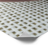 Bruine schaal met een portie gekookte rijst poster (Hoek)