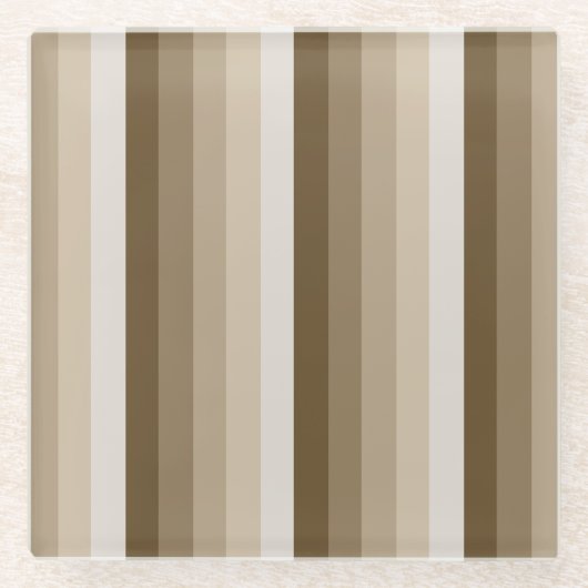 Bruine schaduwstrepen glazen onderzetter (Voorkant)