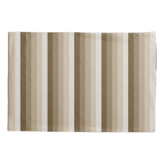 Bruine schaduwstrepen kussensloop (Achterkant)