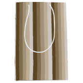 Bruine schaduwstrepen medium cadeauzakje (Voorkant)