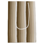 Bruine schaduwstrepen medium cadeauzakje (Achterkant)