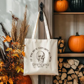 Bruine Schedel Gepersonaliseerde Halloween Party Tote Bag