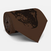 Bruine schedel Stropdassen (Opgerold)