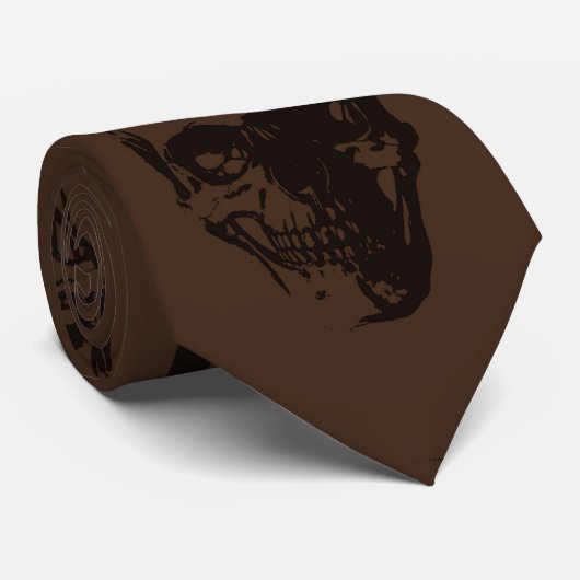 Bruine schedel Stropdassen (Opgerold)