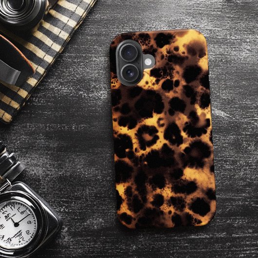 Bruine Schildpad Schildpad Sneeuw Leopard Print Case-Mate iPhone Case