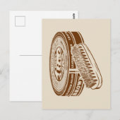 Bruine schoen polish tin briefkaart (Voorkant / Achterkant)