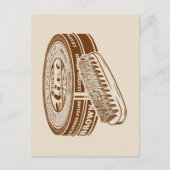 Bruine schoen polish tin briefkaart (Voorkant)