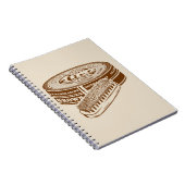 Bruine schoen polish tin notitieboek (Rechterzijde)