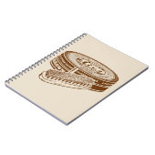 Bruine schoen polish tin notitieboek (Linkerzijde)