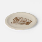 Bruine schoen polish tin papieren bordje (Gekanteld)