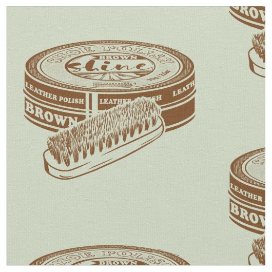 Bruine schoen polish tin stof (Close Up)
