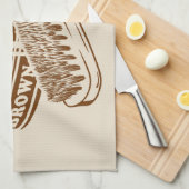 Bruine schoen polish tin theedoek (Quarter Fold)