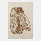 Bruine schoen polish tin theedoek (Verticaal)