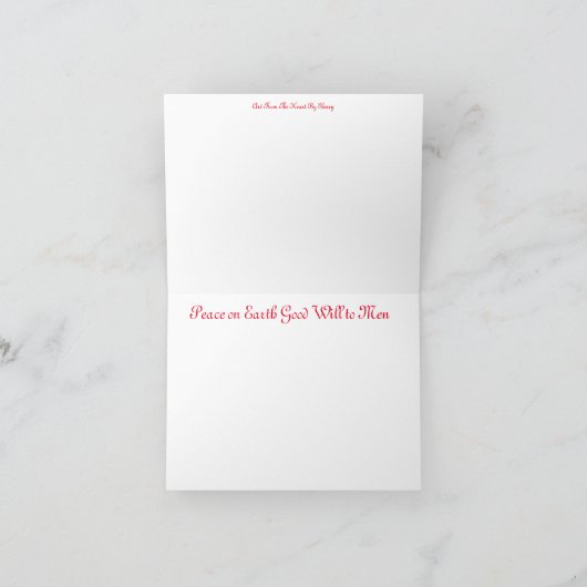 Bruine Schommelpaard Feestdagen Kaart (Binnen)