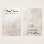 Bruine schoppen, verfachtergrondverlichting, beeld visitekaartje (Voorkant /achterkant)