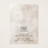 Bruine schoppen, verfachtergrondverlichting, beeld visitekaartje (Achterkant)