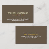 Bruine schors gewoon moderne professionele executi visitekaartje (Voorkant / Achterkant)