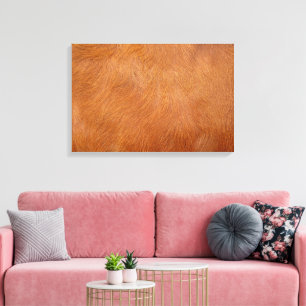 Bruine Schotse Hooglanders Vacht Textuur Canvas Afdruk