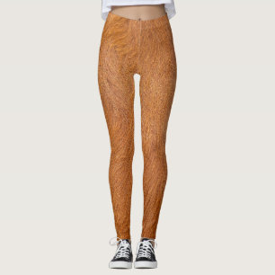Bruine Schotse Hooglanders Vacht Textuur Leggings