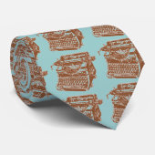  bruine schrijfmachine stropdas (Opgerold)