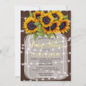 Bruine schuur hout rustieke metselaar pot baby sho kaart (Voorkant)