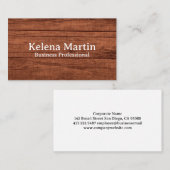 Bruine schuur Houten muur textuur Visitekaartje (Voorkant / Achterkant)