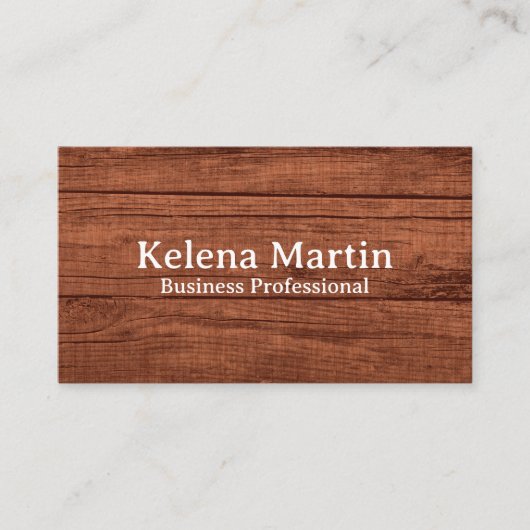Bruine schuur Houten muur textuur Visitekaartje (Voorkant)