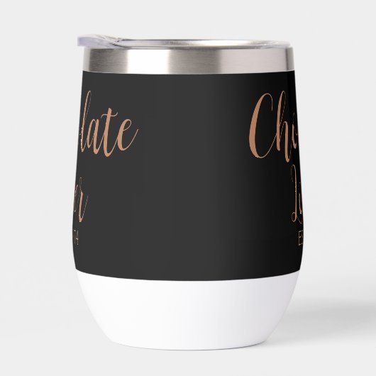 Bruine Script Vastgestelde Chocolade Liefhebber (Rechts)