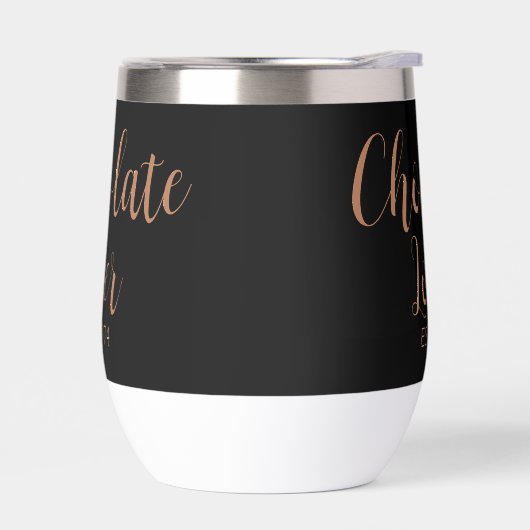 Bruine Script Vastgestelde Chocolade Liefhebber (Links)