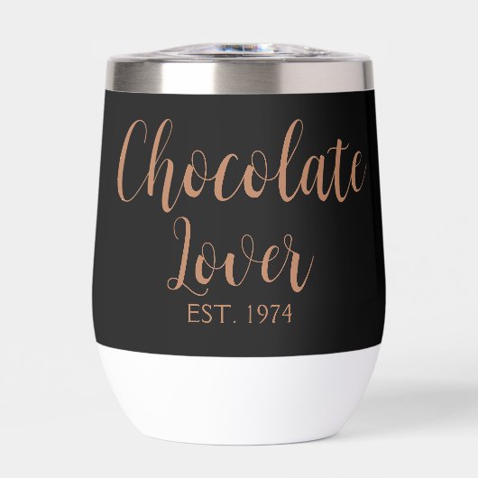 Bruine Script Vastgestelde Chocolade Liefhebber (Voorkant)