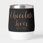 Bruine Script Vastgestelde Chocolade Liefhebber (Achterkant)