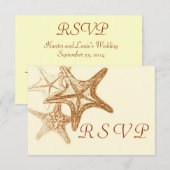 bruine seastar RSVP Kaartje (Voorkant / Achterkant)