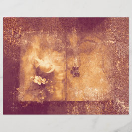 bruine Sepia Floral Old Antiek Texture