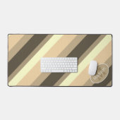 Bruine sepia retro geometrische lijnen Monogram Bureaumat (Keyboard & Muis)