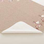 Bruine Sherpa Deken met Santa in de Sleigh (3/4)