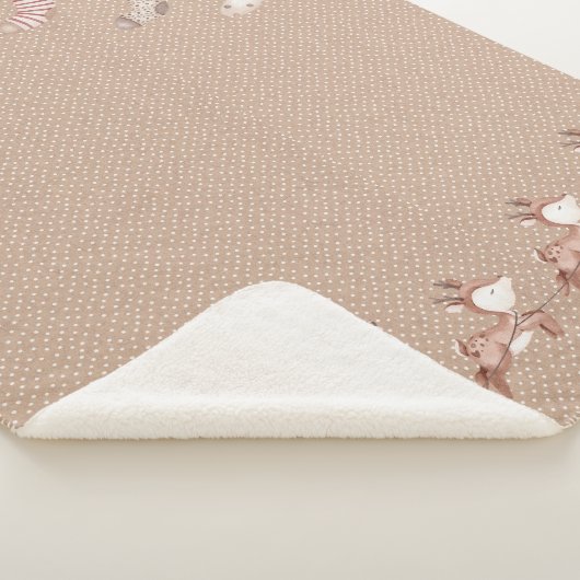 Bruine Sherpa Deken met Santa in de Sleigh (3/4)