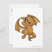 Bruine Shoyru Briefkaart (Voorkant / Achterkant)