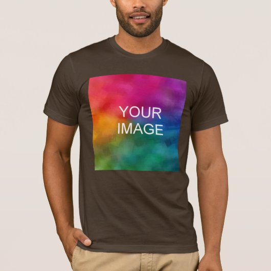 bruine Sjabloon Voeg Afbeelding Logo toe T-shirt (Voorkant)