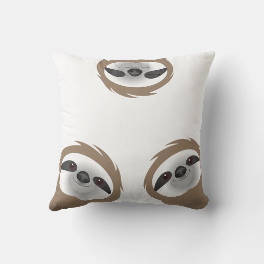 Bruine slaapluiaard die aan een ledemaat hangt kussen (Achterkant)