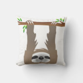 Bruine slaapluiaard die aan een ledemaat hangt kussen (Voorkant)