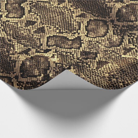 Bruine slang cadeaupapier (Hoek)