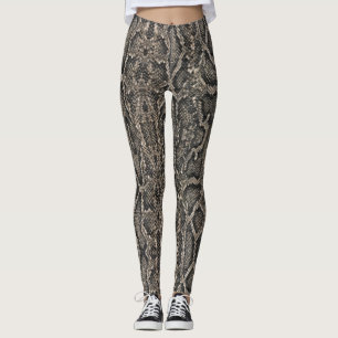 bruine slang leggings