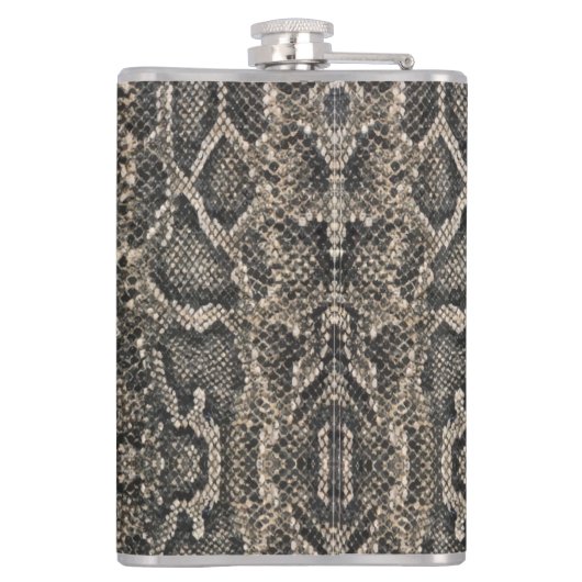 bruine slangenhuid | heupfles (Achterkant)